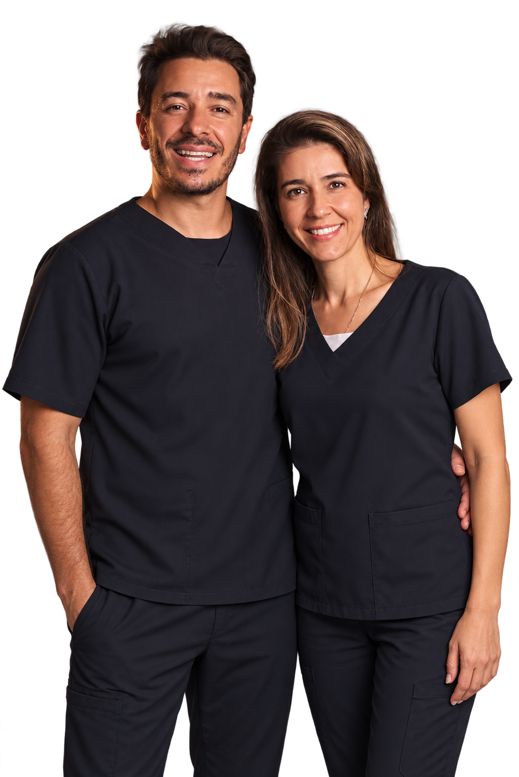 Os irmãos Dr. Virgílio Bastos e Dra. Raphaela, da VRClinica
